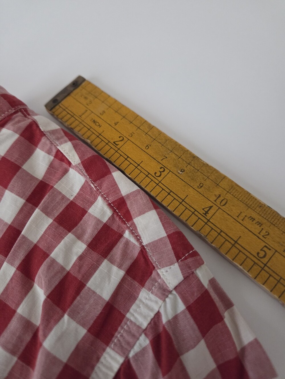Red And White Gingham Cotton Tunic Shirt - Picture 10 of 15
